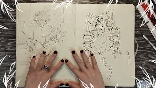 Обзор на большой скетчбук || Sketchbook Tour