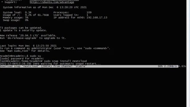 Установка NextCloud / Installing NextCloud смотреть онлайн