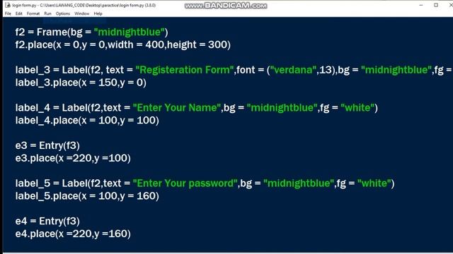 How to creat a login form in tkinter python part 2|new course|2020 смотреть онлайн