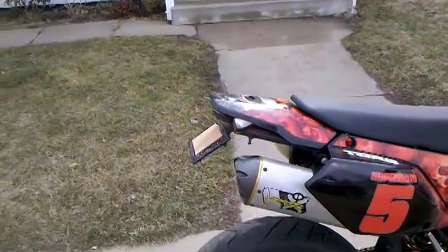 KLX250SF Street Fighter supermoto rear fender mod.3gp смотреть онлайн