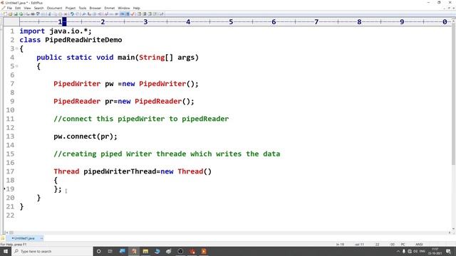 PipedWriter and PipedReader in java | Use of | explain | methods of | examples | in hindi смотреть онлайн