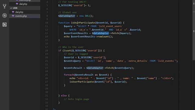 events page php with user смотреть онлайн