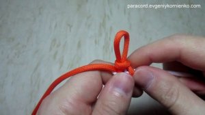 Браслет «Кобра» двухцветная из паракорда.