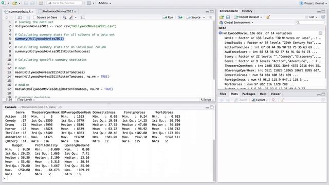 Basic summary statistics in R смотреть онлайн