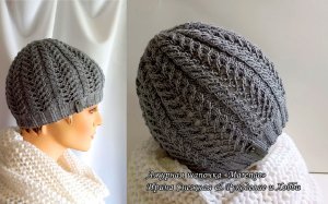 Маренго - ажурная шапочка спицами на весну - МАСТЕР КЛАСС