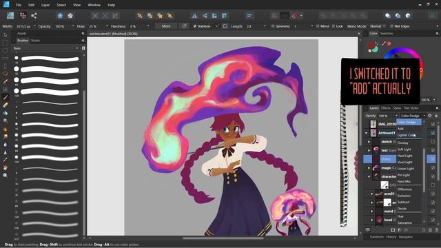 Painting ONLY in the Pixel Persona? | Affinity Designer Speed Art with Voiceover and FREE Brushpack смотреть онлайн