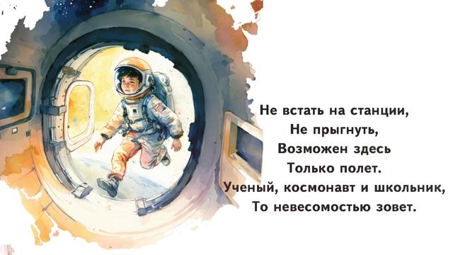 "Летим на космическую станцию". Мини книжка о быте космонатов на международной космической станции. смотреть онлайн