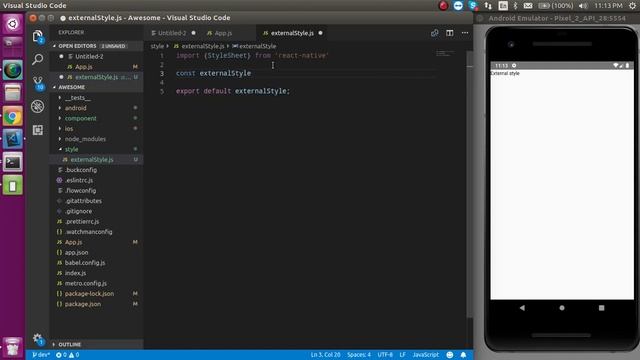 React-Native tutorial #11 Style | External styleSheet смотреть онлайн
