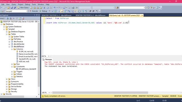 [Hindi/Urdu] Part # 6 | Check Constraint in SQL Server смотреть онлайн