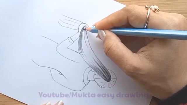 How to draw a girl with pencil sketch for beginners // Drawing Video Step by step смотреть онлайн