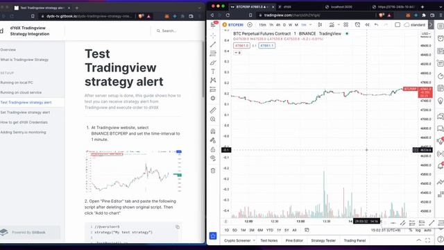 Tutorial: dYdX Tradingview strategy integration tool смотреть онлайн