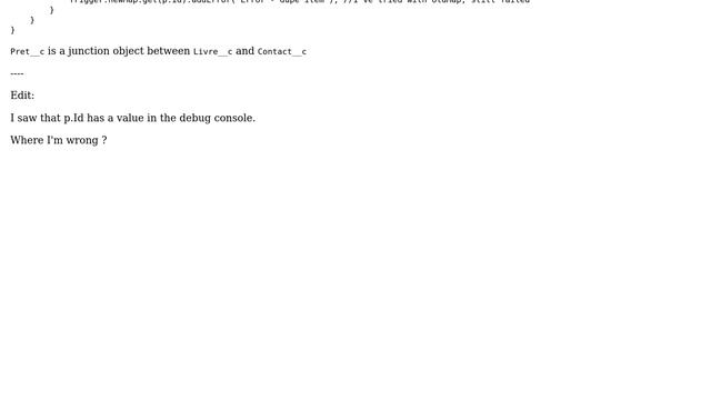 System.NullPointerException: Attempt to de-reference a null object - trying to prevent dupes... смотреть онлайн