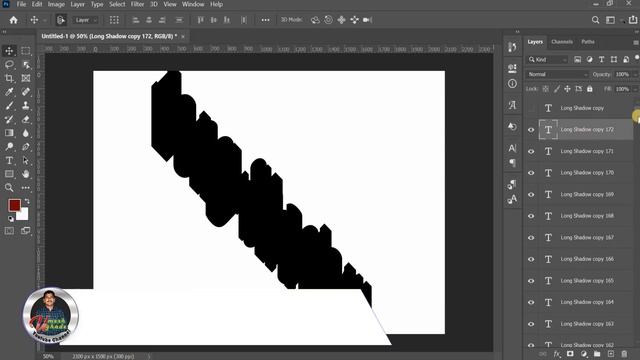 Long Shadow Effect In Photoshop смотреть онлайн