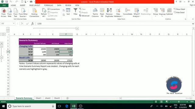 Scenario Manager in excel in hindi || # By Kamlesh Sir