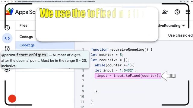 Recursive rounding function | while loop - Practical Examples | Apps Script 21 смотреть онлайн
