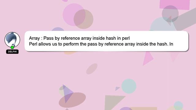 Array : Pass by reference array inside hash in perl смотреть онлайн
