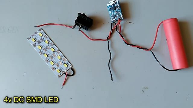 4v DC LED Emergency Light With 3.7v TP4056 Li-Ion Battery - 5v Micro USB charger | POWER GEN смотреть онлайн