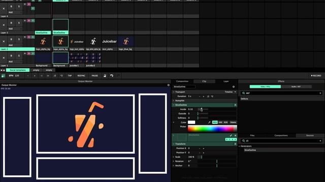 Resolume Plugin: SliceOutline смотреть онлайн