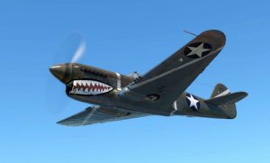 Играю на истребителе P-40F-10 в СБ режиме в War Thunder.