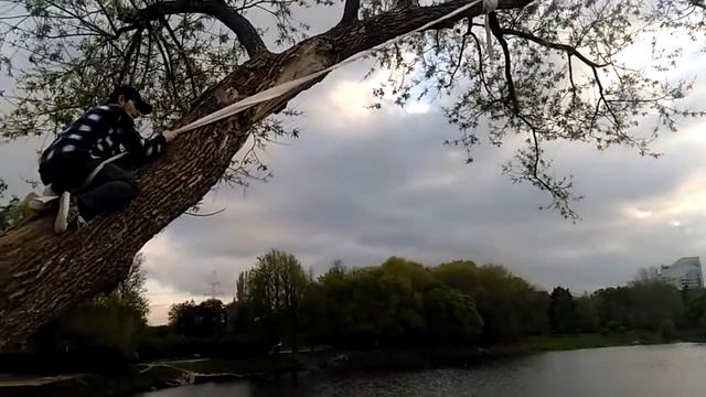 Прыжок с дерева на тарзанке смотреть онлайн