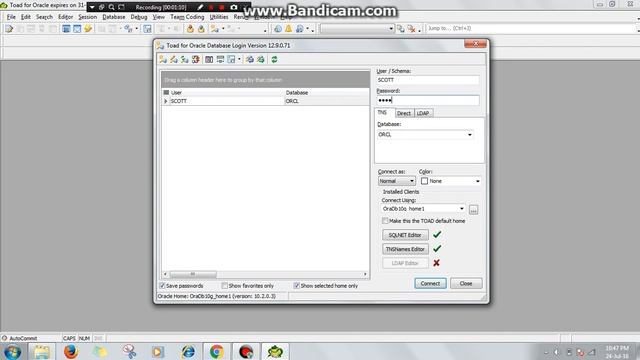 Toad for Oracle connect to Database смотреть онлайн