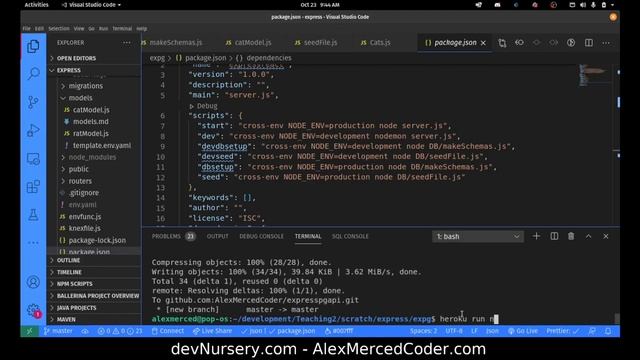 AM Coder - Mini Express/Postgres/Knex/Objection Build #3 - Deployment смотреть онлайн