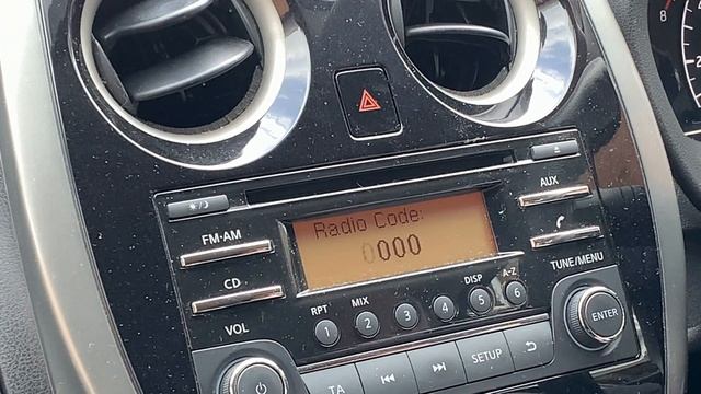 Nissan Note - enter the radio code смотреть онлайн