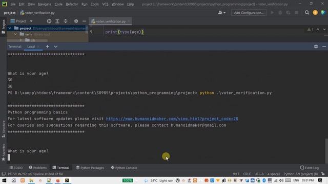 5. Voter verification | Python basics programming course смотреть онлайн