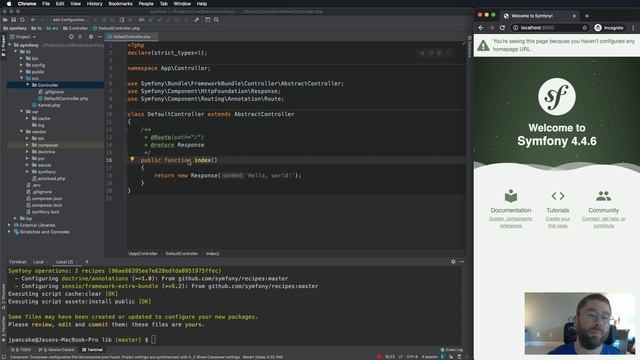 Live Coding: Getting Started with Symfony PHP Part 1 смотреть онлайн