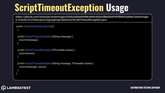 org openqa selenium ScriptTimeoutException смотреть онлайн