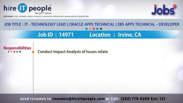 Oracle Apps Developer Jobs | EPS Apps Technical Developer JObs | Irvine, CA смотреть онлайн