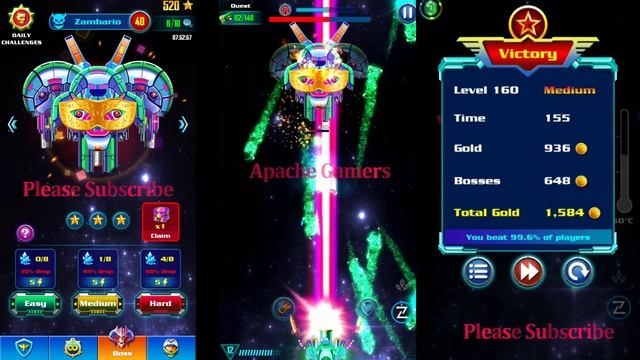 Galaxy Attack: Alien Shooter | Boss Mode | Zambario Boss - Boss Level 40 | By Apache Gamers смотреть онлайн