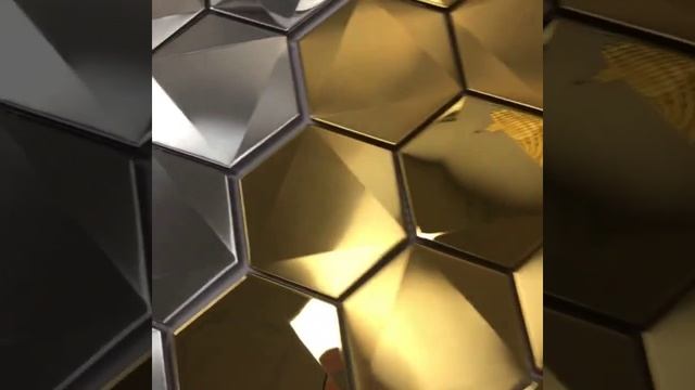 Креативная металлическая 3д плитка на самоклеющейся основе LaLume MB20840-23 смотреть онлайн