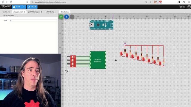 Building a custom I2C chip for Wokwi simulation - PCF8575 [full walkthrough] смотреть онлайн