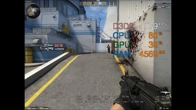 GeForce GTX 1050 ti -- Intel Pentium Gold G5400 -- CSGO FPS Test Nuke 1024X768 смотреть онлайн
