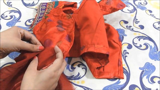 Convert or Reuse old tight Blouse into Kid Shrug in 10 mins | Learning Process смотреть онлайн