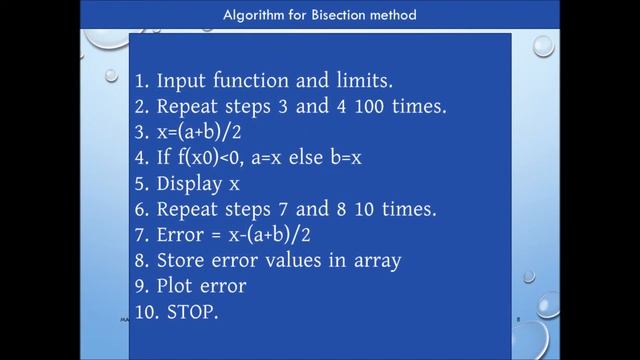 MATLAB Lecture 5 - Bisection method with matlab смотреть онлайн