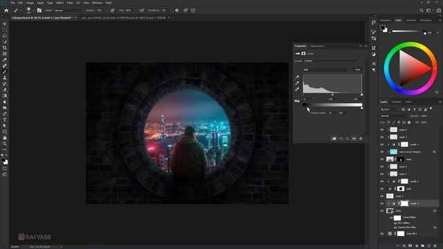 Cyberpunk Effect Photo Manipulation Photoshop Tutorial смотреть онлайн