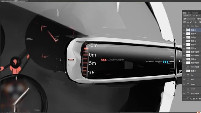 Watch product design sketch demo/rendering in photoshop смотреть онлайн