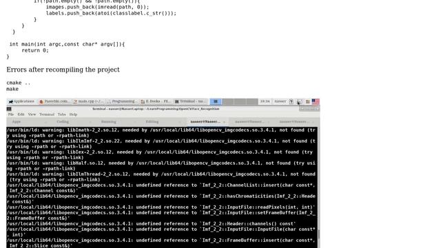 Unix & Linux: Can't link opencv libraries via Cmake in Linux смотреть онлайн