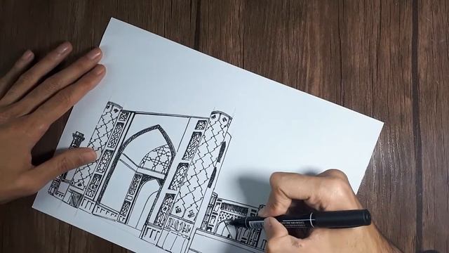 DRAWING SAMARKAND BIBI-KHANYM 1 РИСУНОК САМАРКАНД БИБИ-ХАНЫМ 1 смотреть онлайн