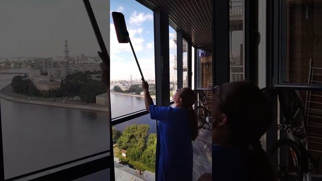 как шваброй от Гринвей легко помыть большие окна смотреть онлайн