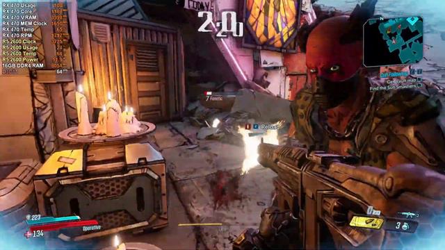 Borderlands 3 - RX 470 - Ryzen 5 2600 - FPS Test смотреть онлайн