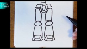 Как нарисовать Робота, How to draw a Robot