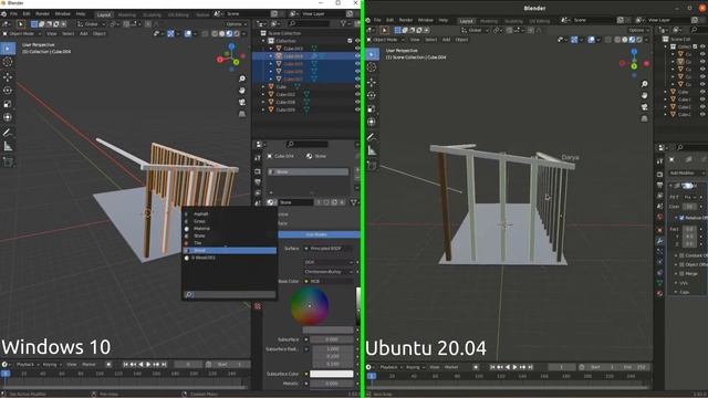 Simultaneous work in Blender (Windows + Ubuntu) смотреть онлайн