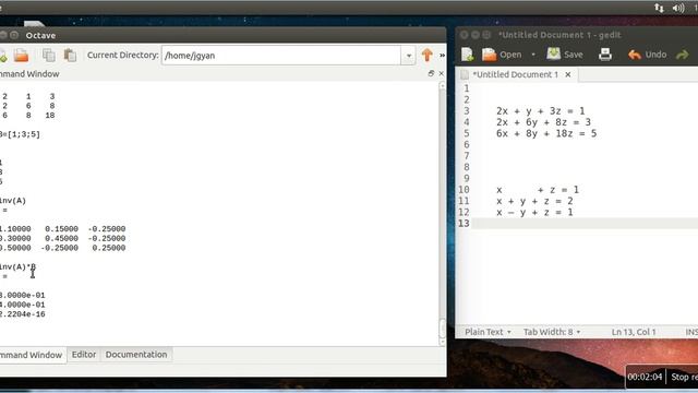 How to solve System of Linear Equations using Octave # Tutorial-6 смотреть онлайн