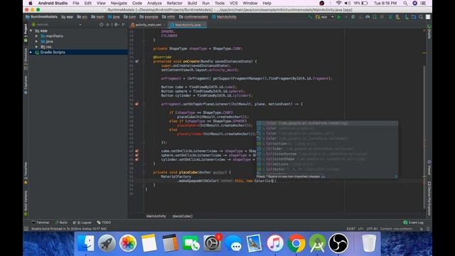 Create 3D Shapes During Runtime | Sceneform | ARCore смотреть онлайн