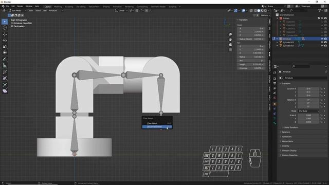 (B3d/Blender) PistonPusher V7.0.1, Quick Rig - Edit Armature Short Timelapse