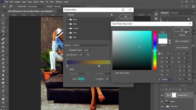 How to Create Cinematic Color Grade Using Gradient Maps | Photoshop Tutorials смотреть онлайн