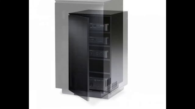 тумба для аппаратуры с дверкой BDI Mirage 8222 Satin Black смотреть онлайн